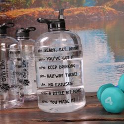 Gallon Water Bottle Motivational Gym Water Bottle 