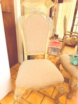 6 chairs gold mate beige