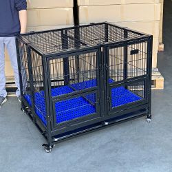 Brand New $165 Folding Double-Door Heavy Duty Dog Cage Kennel 41x31x34 inches 