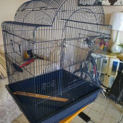 Big 🐦 Blue Bird Cage 🦜 Parrot  Parrocite Canary 