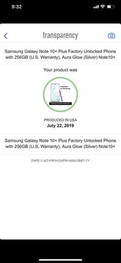  Samsung Galaxy Note 10 Factory Unlocked Cell Phone with 256GB  (U.S. Warranty), Aura Glow (Silver) Note10 : Cell Phones & Accessories