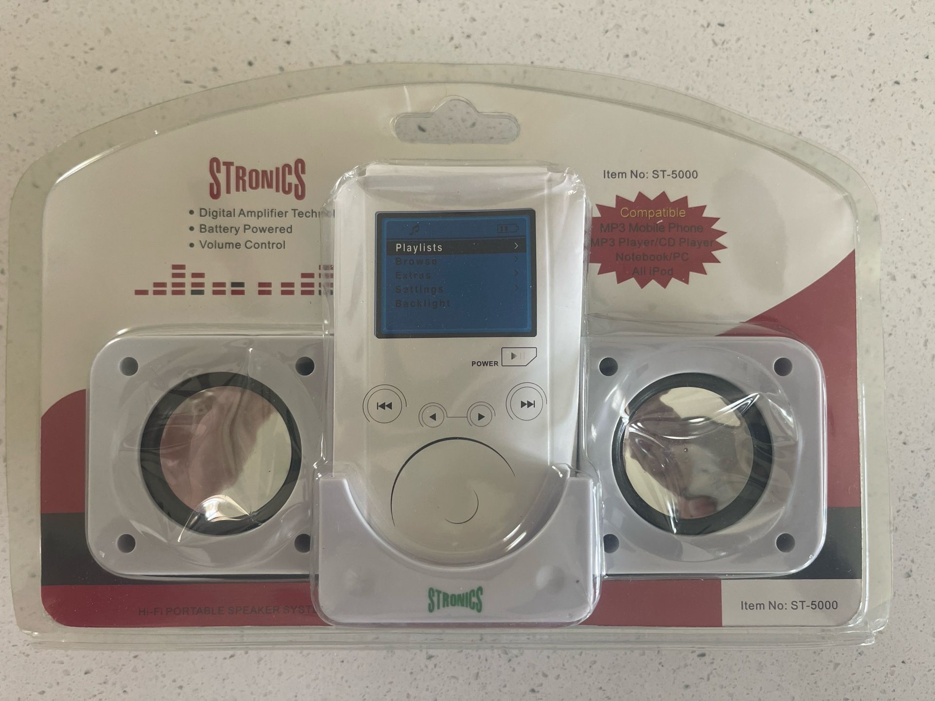 Stronics ST-5000 Hi-Fi Portable Speaker System | Compatible w/ MP3, iPod, PC, Laptop