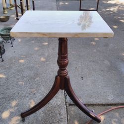 Marble Top Victorian Style Lamp Table