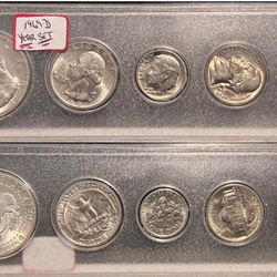 1969 D Proof Set in Whitman Holder • Denver Mint • 40% Silver Kennedy Half Dollar, Clad Washington Quarter, Roosevelt Dime, Jefferson Nickel, Lincoln