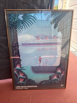 1985 Long Beach Marathon Framed Poster