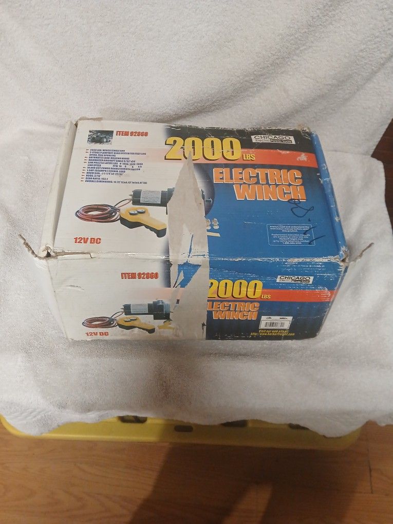 Chicago Electric Power Tools 2000lbs Electric Winch
