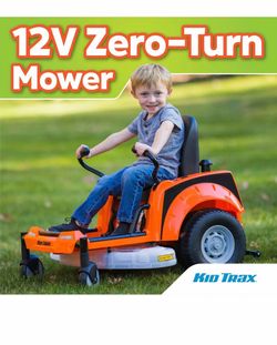 Kid Trax Zero Turn Lawn Mower 12-Volt Ride On Brand New in Box