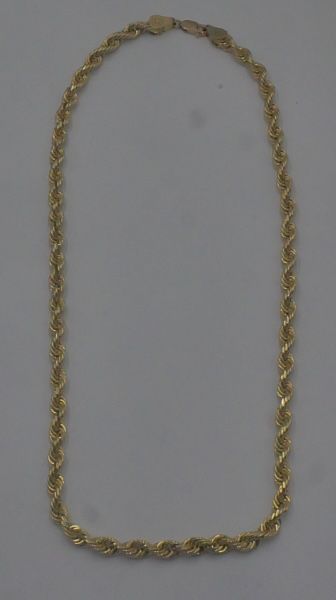 10KT YELLOW GOLD CHAIN 7.5 MM WIDE 25.7 GRAMS 24 INCHES LONG I-11053 