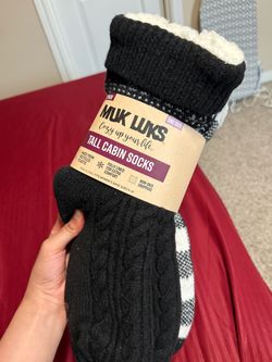 MUK LUKS Women's Tall Cabin Socks (2-Pack) - Brand New