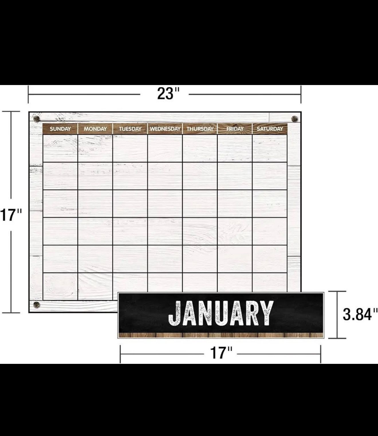 Schoolgirl Style Industrial Chic Bulletin Board Calendar Set – 95 Pieces