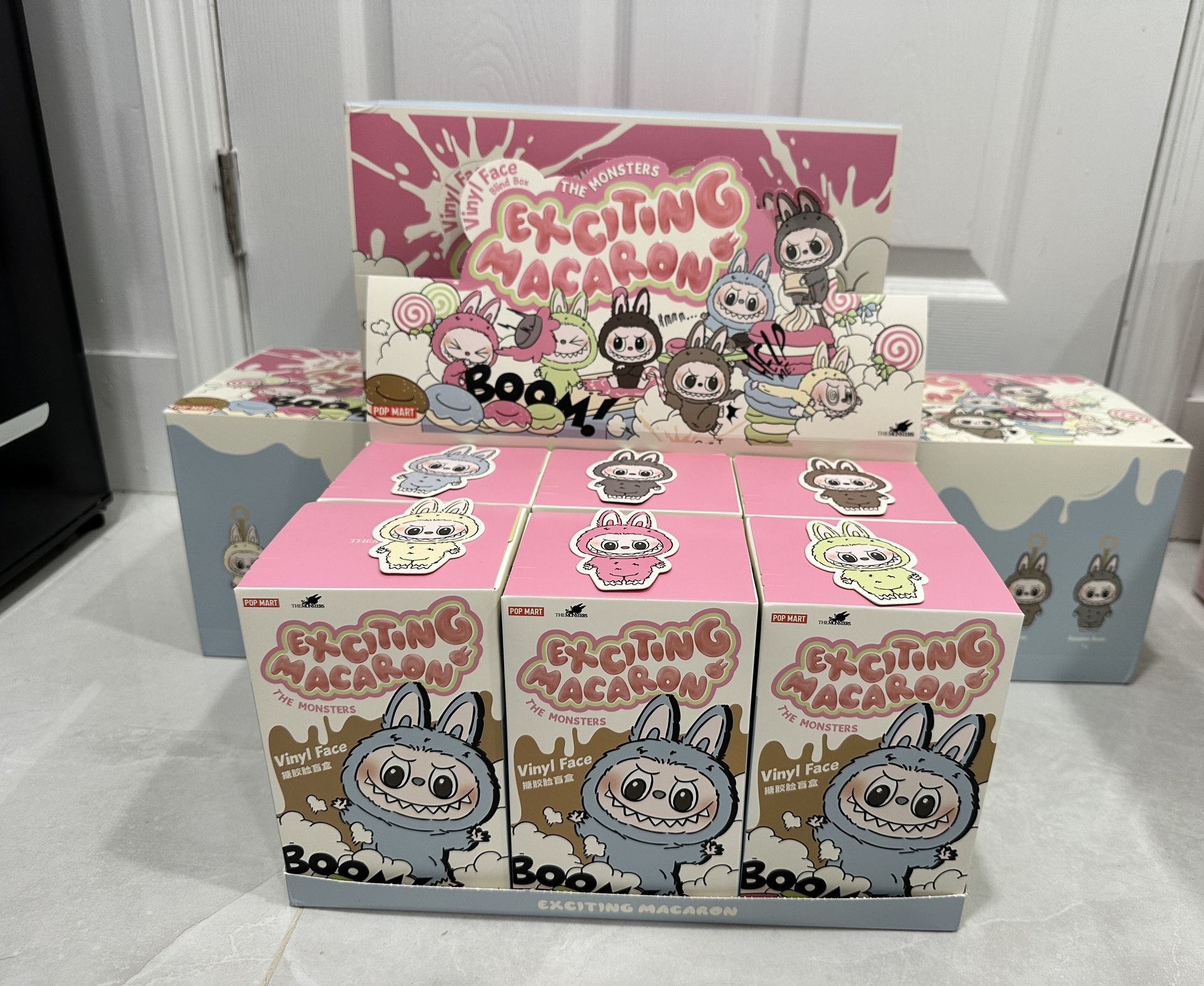 Authentic Popmart Labubu Exciting Macarons Series-Vinyl Plush Pendant Boxes