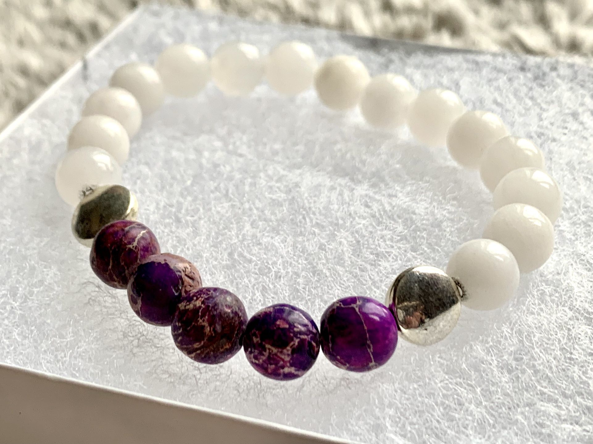 Purple And Moonstone Bracelet 