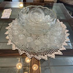 Beautiful Antique Glass Cocktail Set 