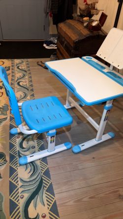 Like new folding adjustable desk and chair was $160