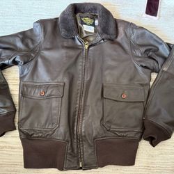 Rare Vintage US Wings Inc Goat Leather Jacket Cooper  G-1 Mens Size 46 Large , Not Polo, Dior, Gucci, Ysl, Aviation, Coast Guard