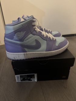 Jordan 1 mid purple aqua