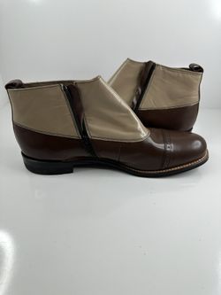 New Stacy Adams Madison Cap Toe Ankle Brown Multi Leather Men's Size 9D 00026-249