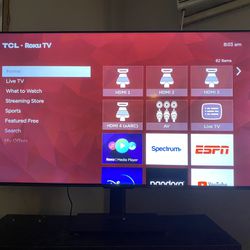 55” TCL Roku Smart Tv