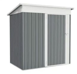 5 ft. W x 3 ft. D Metal Shed with Single Lockable Door Dark Gray (15 sq. ft.)