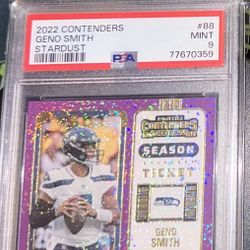 2022 Panini Contenders Geno Smith “Purple Stardust” SP PSA 9