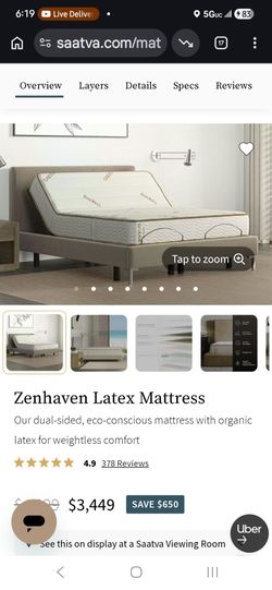 Saatva King Zenhaven Latex Mattress