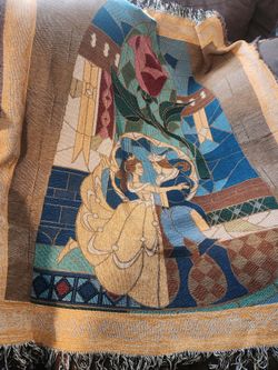 Disney Beauty and the Beast Tapestry Throw Blanket