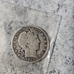 1915 S Barber Half Dollar