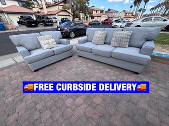 🚚FREE DELIVERY🚚 ✨🤍Gray/Blue Couch Set🤍✨