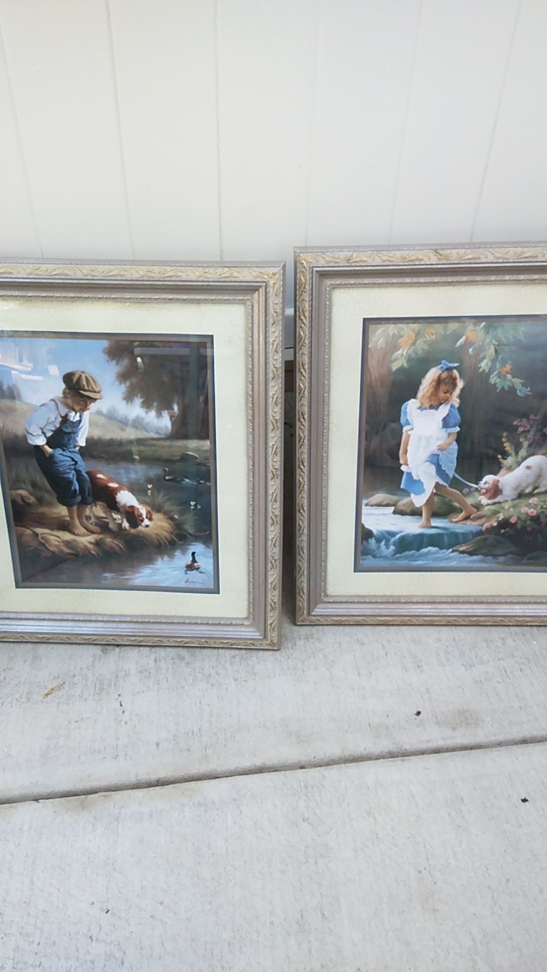 Boy and girl 27x25 picture frames