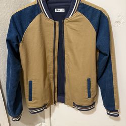 EPIC THREADS SKULL BOMBER JACKET BIG KIDS XL CARAMEL SAND 