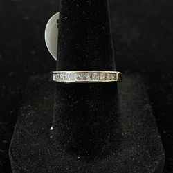 14k Gold Wedding Band Diamond Ring
