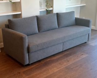 IKEA FRIHETEN Sleeper Sofa – Dark Gray + FREE Foam Topper | Excellent Condition