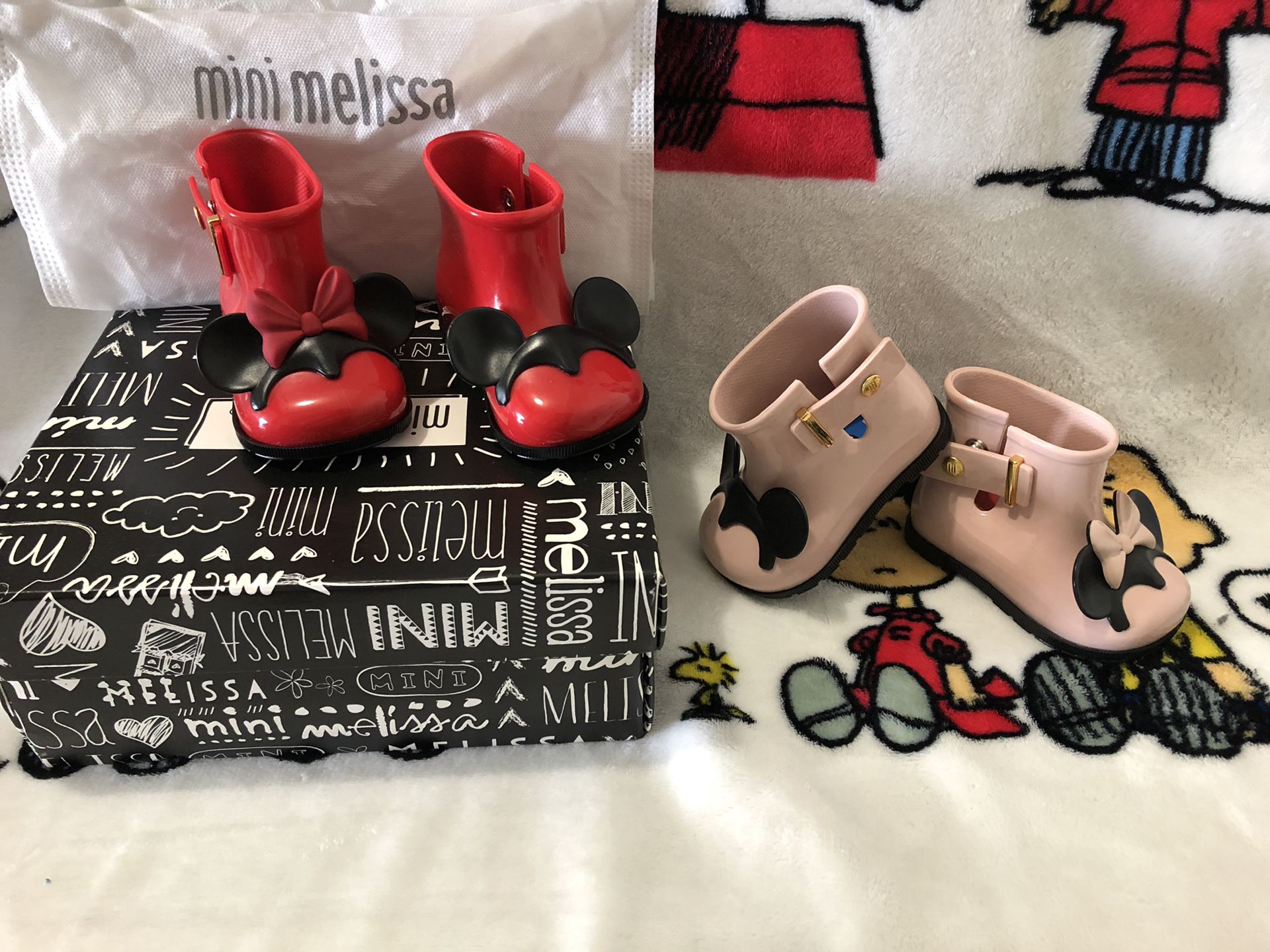 Mini Melissa Shoes Mickey & Minnie Mouse: Size 5 Toddler ( Two for $40.00 )