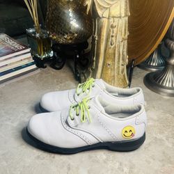 FootJoy DryJoys Spikes Women's White Golf Shoes Size 10