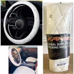 Diamond Soft Leather Steering Wheel Cover with Bling Bling Crystal Rhinestones