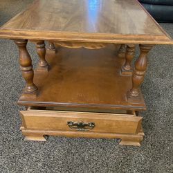 Handcrafted End Table with Drawer