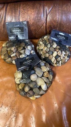 River stones 3 Lbs each bag, From hobby lobby