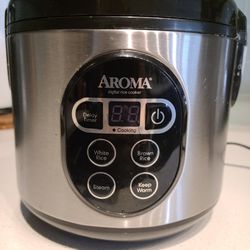 Aroma Digital Rice Cooker, Food Steamer, Small, 4 Cup Uncooked