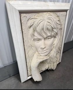 MACK, Bill, (American, b. 1949): "Visage", Bonded Sand art  Sculpture, approximately 36" x 27", signed upper right and numbered 3/5 which is significa