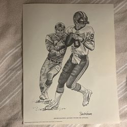 Archie Manning 1981 Shell Oil Print