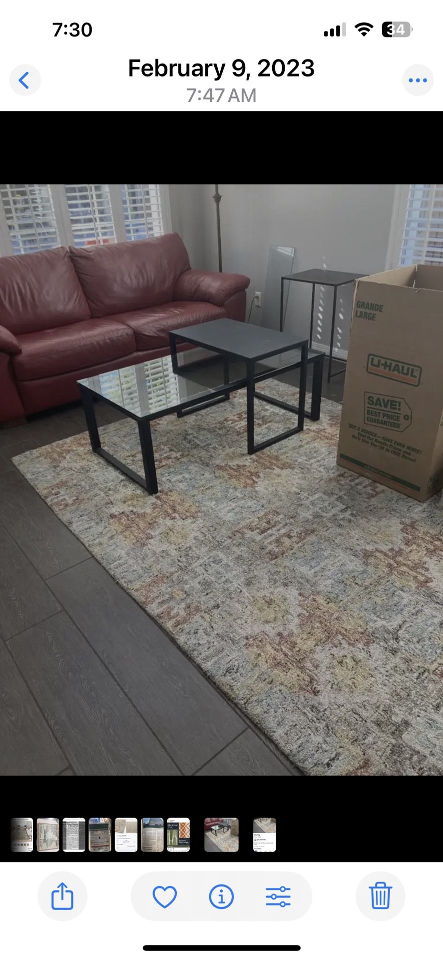 Crate & Barrel Area Rug - 6x9’ Neutral, Great for any space