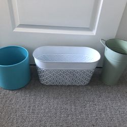 3 metal plant pots, all for $20
