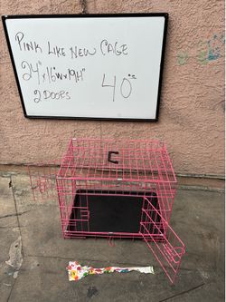 Pink pet cage