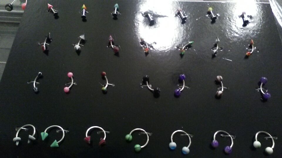 Body jewelry of all sorts of $2 some $3 some $5