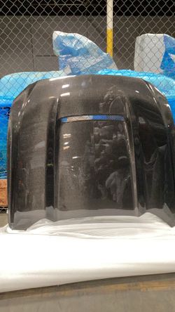 Blemished 2015-2017 Ford Mustang Carbon Creations GT350 Look Hood - 1 Piece