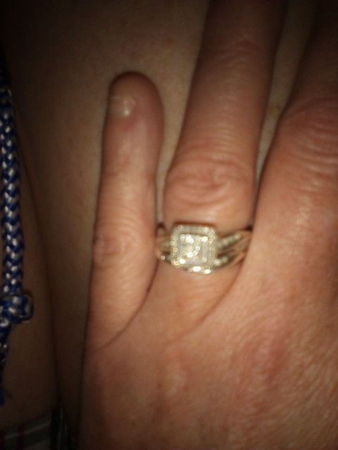 Diamond Ring Sterling Silver Size 5