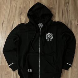 Black Chrome Heart Hoodie 
