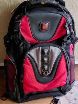 Swiss Gear Large Backpack Red and Black maxxum laptop backpack.