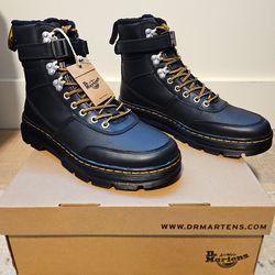Dr. Martens
Combs Tech Fur-Lined Black Coated Canvas Boots - Men's Size 10