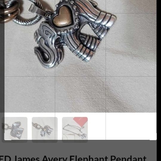 Retired James Avery Elephant Pendant 350 for Sale in San Antonio TX OfferUp